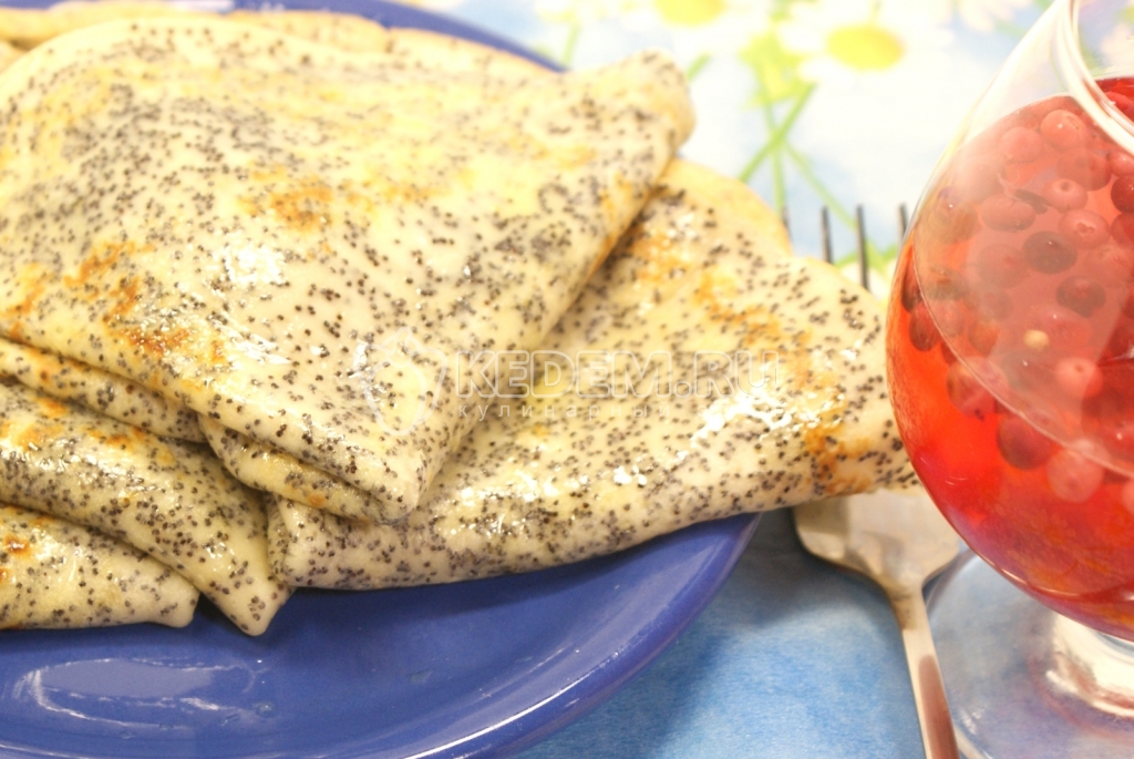 Блинчики с маком рецепт и