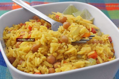 Постный рис с овощами и нутом Постный рис с овощами и нутом
