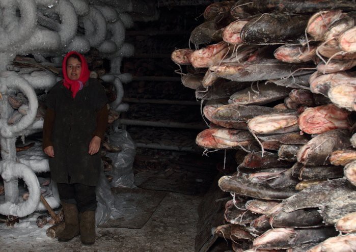 Астраханский рыбный промысел еда, солёная рыба