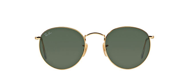 Круглые металлические солнцезащитные очки от Ray-Ban