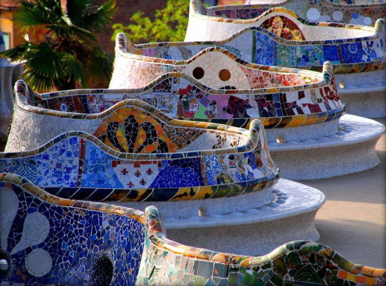 Парк Гуэля - шедевр Антонио Гауди (Испания) антонио гауди, архитектура, барселона, видео, достопримечательности барселоны, испания