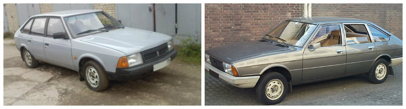 Москвич- 2141(1986-1998)-Simca-Chrysler 1308(1975-1980) автомобили, история, ссср, факты