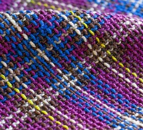 Вышивка по трикотажу - "шотландка"