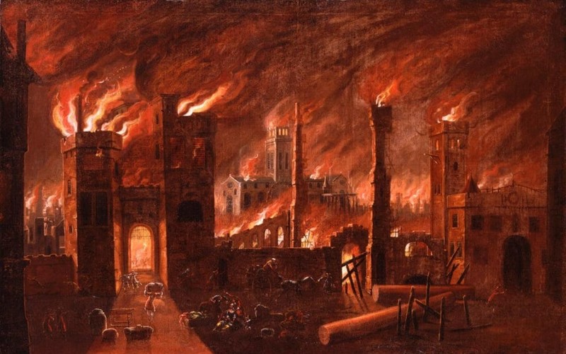4. Великий лондонский пожар 4. Великий лондонский пожар город, интересное, история, люди, мир, разрушение, событие, фото