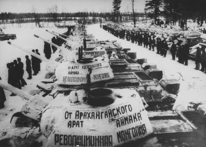 Танковая колонна Как монголы сражались с фашистами, война