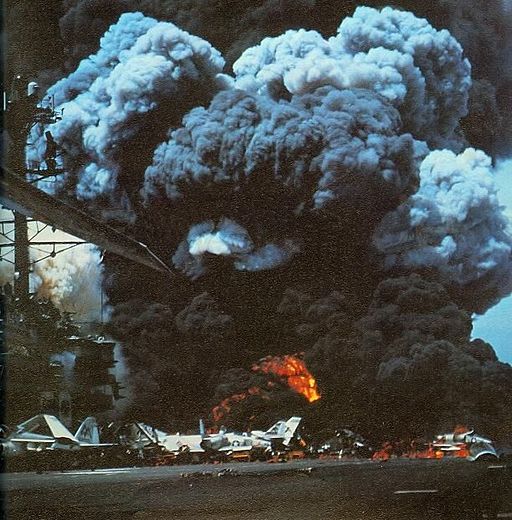 USS Forrestal fire 1 1967