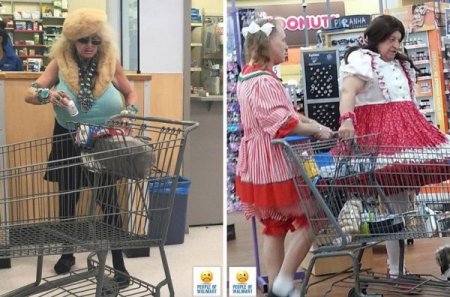 Прикольные люди ходят в магазины.