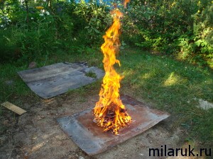 костер,на котором сжигают умершего паука