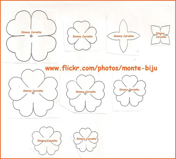 Идеи на тему «Выкройки цветов» () | шаблон цветка, выкройки, цветы шаблоны