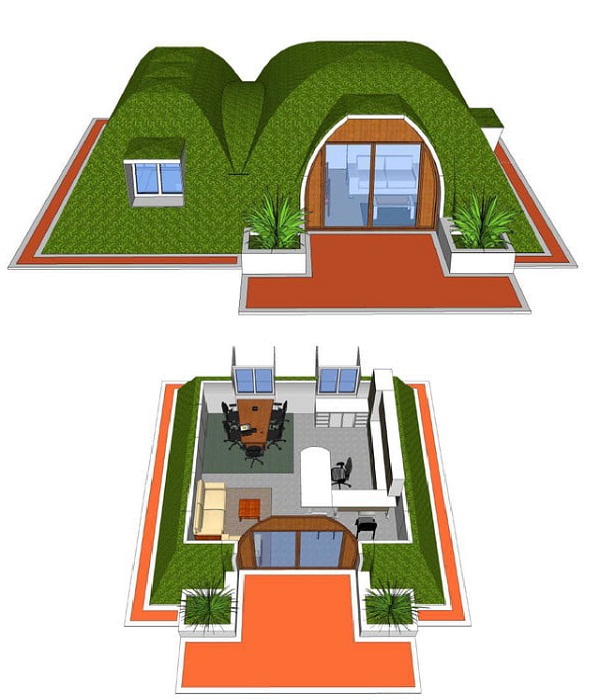Макет дома, созданного по технологии Green Magic Homes. Макет дома, созданного по технологии Green Magic Homes.