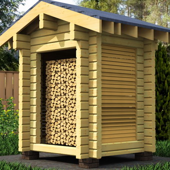 Как построить дровяник на даче