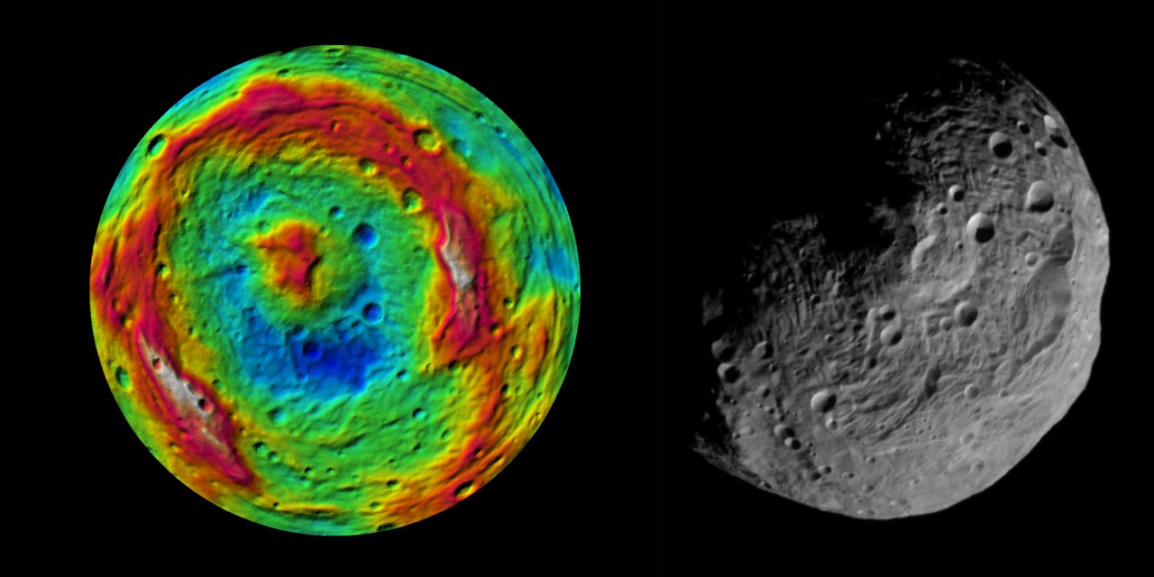 1 место — кратер Реясильвия (Веста) веста, земля, марс