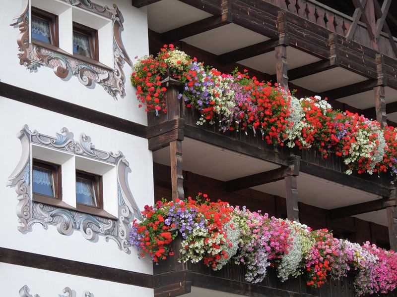Цветочные балконы и окна италии.