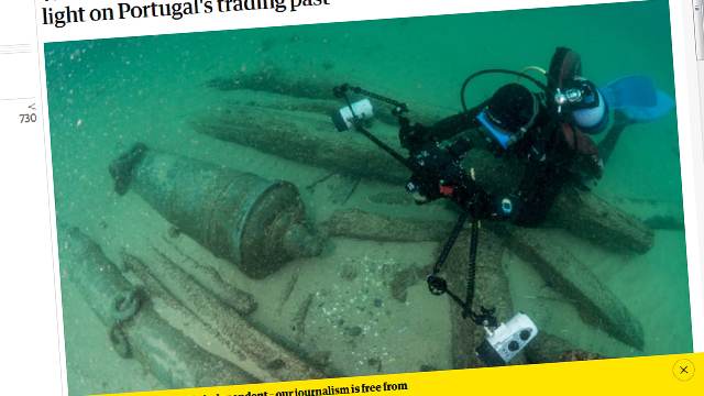 В Португалии нашли затонувший 400 лет назад корабль