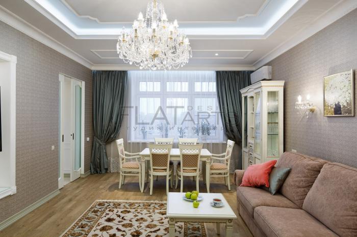 Интерьер гостиной Фотографии квартиры 134 кв.м. до и после ремонта