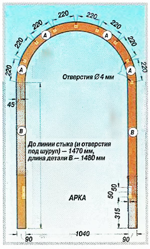 чертежи деревянная арка