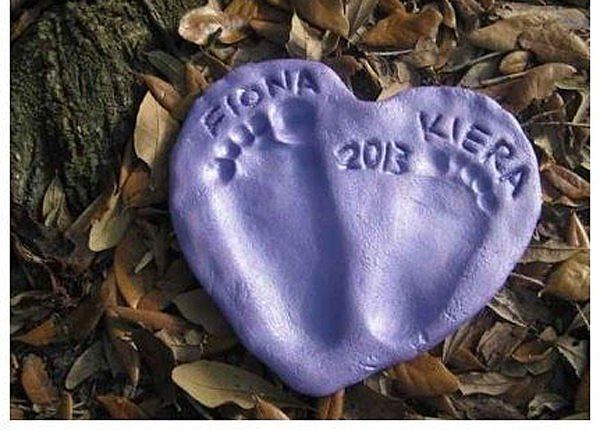 Очаровательные отпечатки из соленого теста