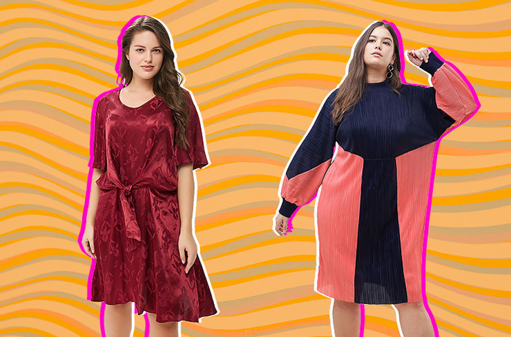 Стильные платья для девушек plus-size