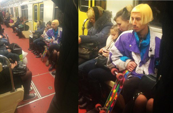 Безумная мода от странных пассажиров метро. С ним не соскучишься!!! Безумная мода от странных пассажиров метро. С ним не соскучишься!!!