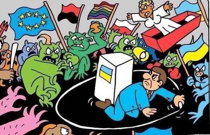  Западные карикатуры на евромайдан