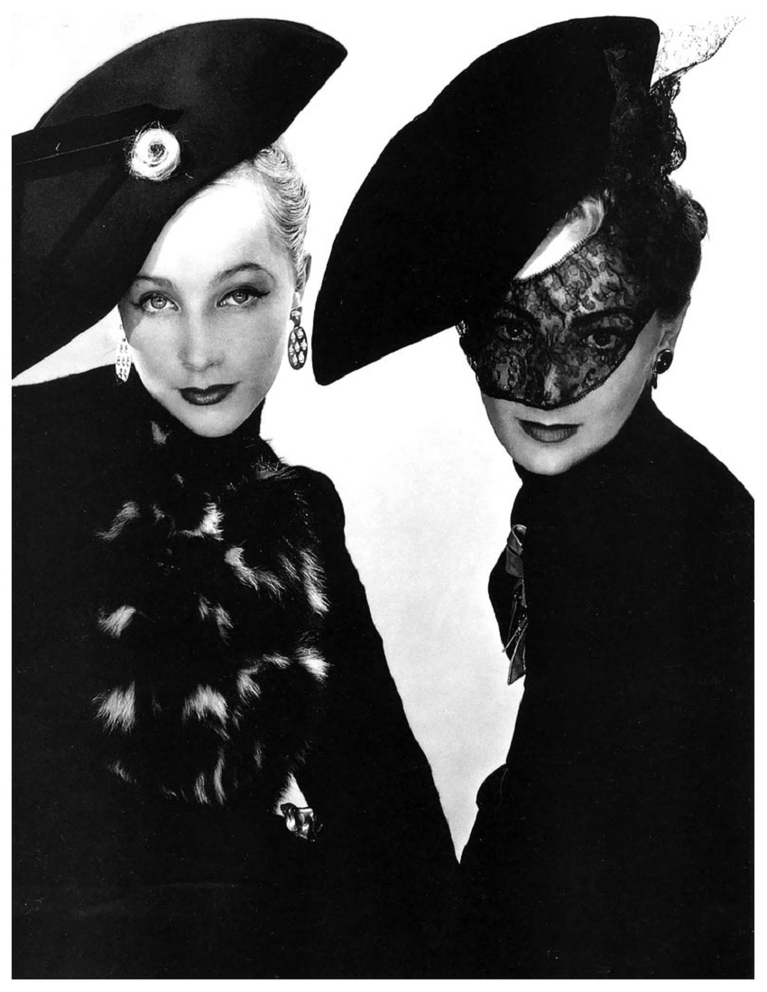Models, Muth (left) and Lyla Zelensky (right), wearing bicornes by Schiaparelli, unpublished image for French Vogue, Paris, October 1938 Photo Erwin Blumenfeld.jpg Models, Muth (left) and Lyla Zelensky (right), wearing bicornes by Schiaparelli, unpublished image for French Vogue, Paris, October 1938 Photo Erwin Blumenfeld.jpg
