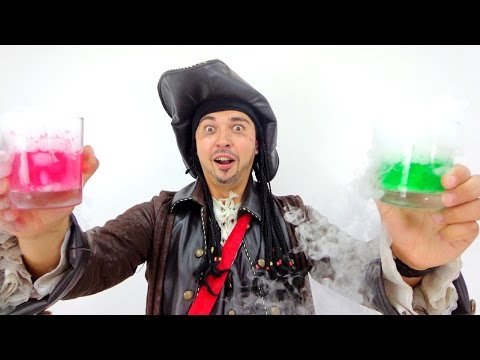 Видео для детей. Химические опыты Пирата и Громозеки. Готовим космическое шампанское из сухого льда!