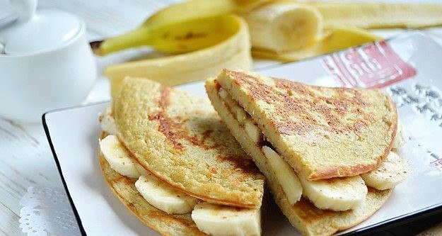 Овсяноблин с бананом на завтрак