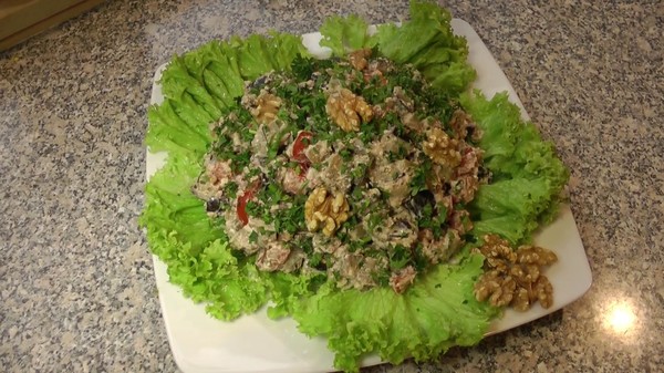 Салат из баклажан с маслом