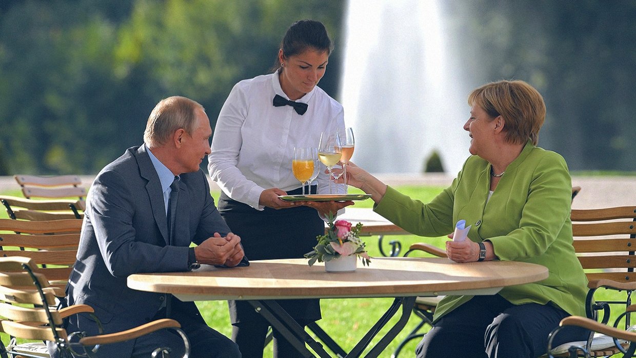 Путин на встрече с Меркель заявил о желании продолжить диалог с немецким бизнесом