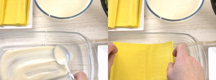 Лазанья с лососем