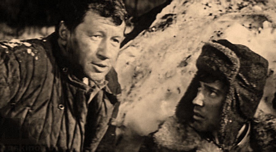 Леонид Быков и Владимир Конкин на съёмках "Аты-баты, шли солдаты…", 1976 год