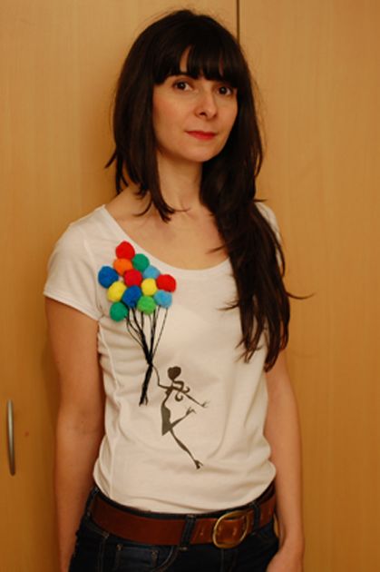 DIY Tutorial camiseta con pompones: 