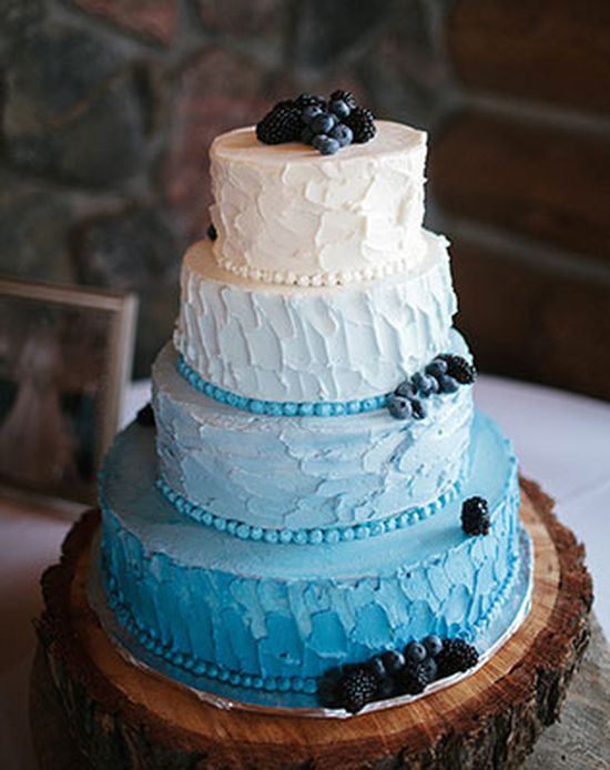 55 свадебных тортов в стиле Омбре Омбре, торт