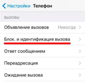 Просмотр заблокированных номеров iphone Меню идентификация вызова Айфон