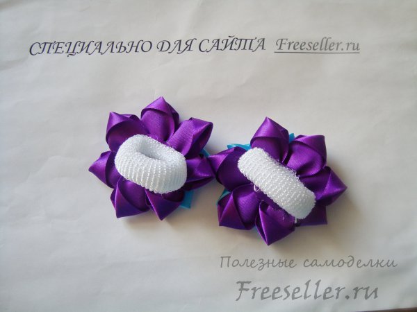 Цветы из лент Канзаши для начинающих