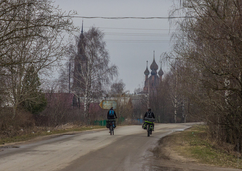 1. Въезд в село со стороны трассы М8 архитектура, велосипед, поход, путешествия, россия, храм