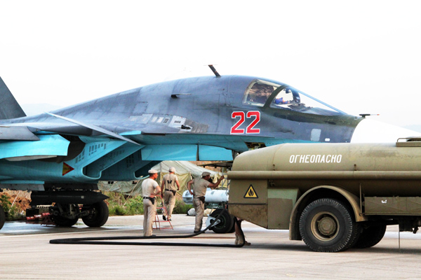  Российская боевая авиация на аэродроме около Латакии, Сирия