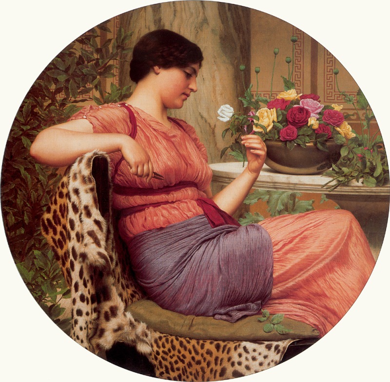   .   / John William Godward. The Time of Roses