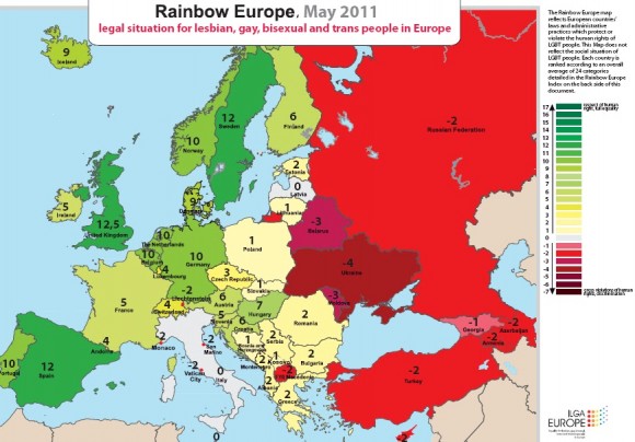Европа - карта толерантности к извращенцам