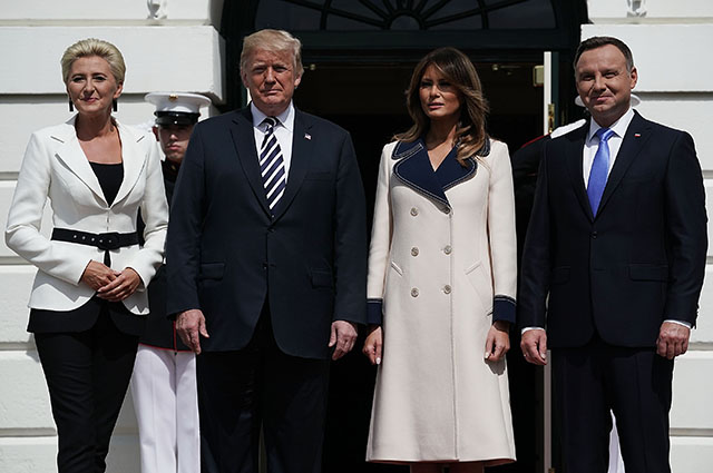 Агата Дуда, Дональд и Мелания Трамп, Анджей Дуда Агата Дуда, Дональд и Мелания Трамп, Анджей Дуда