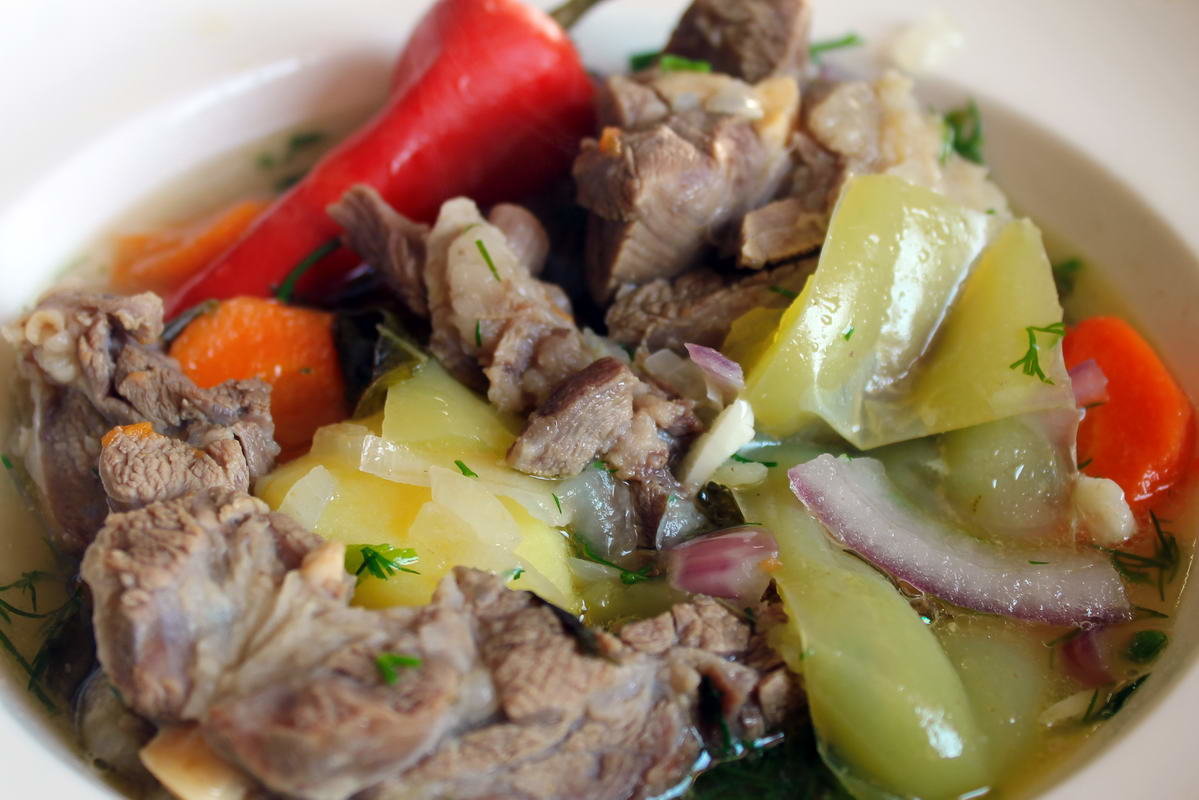 Вариант с бараниной. Но и с говядиной вкусно.