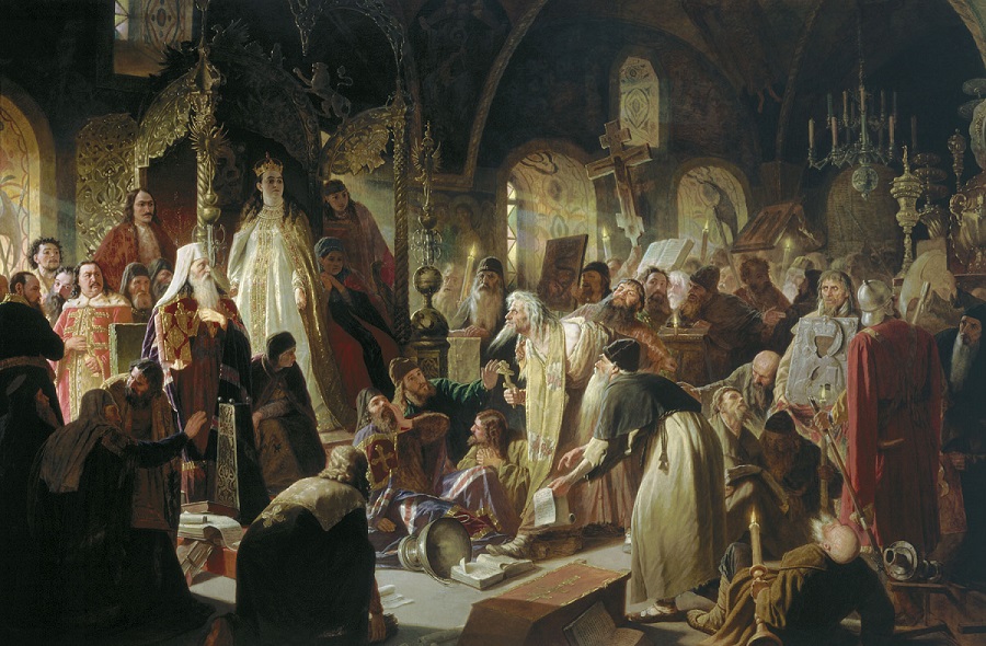 Картина В. Г. Перова «Никита Пустосвят. Спор о вере»