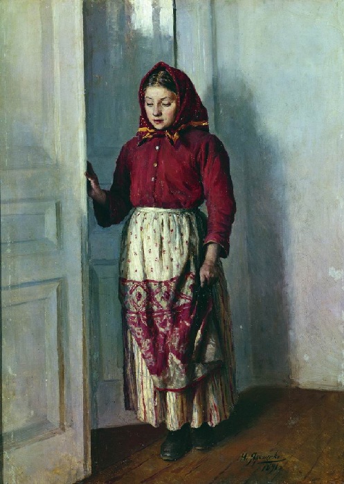 «Девушка-крестьянка».(1891 год). Автор: Н. Ярошенко.