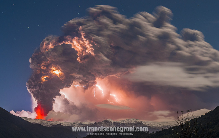 Извержение вулкана Кордон Кауле вулкан, фото