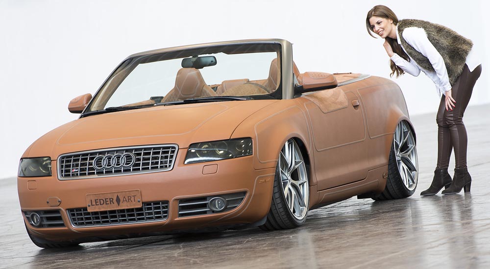 Необычный тюнинг: Железный конь Audi S4 Cabrio в кожаном пальто Необычный тюнинг: Железный конь Audi S4 Cabrio в кожаном пальто