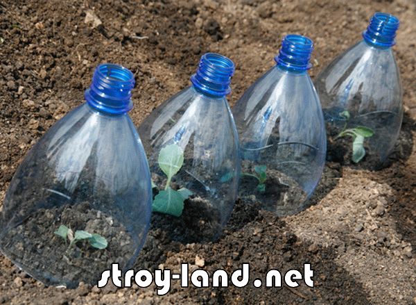 Поделка из пластиковых бутылок для огорода № 2