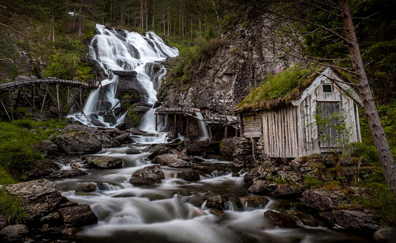10. Водопад Кведнафоссен архитектура, норвегия
