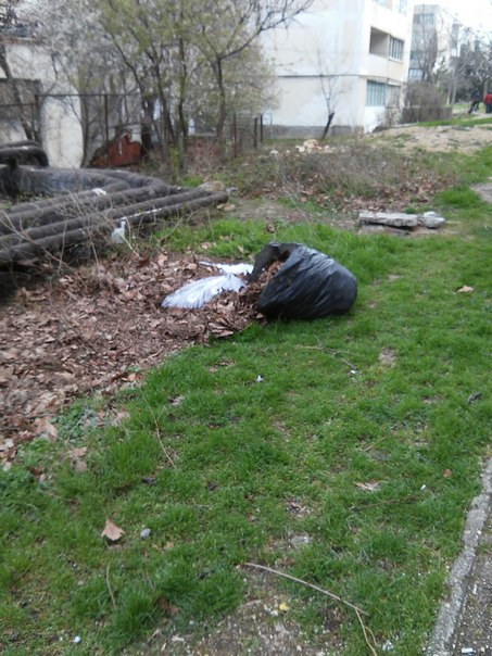 Управляющие компании Севастополя совсем обнагляли: мусор вывозится за угол домов (фото)