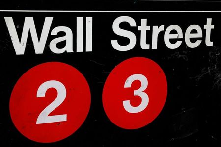 FILE PHOTO: A sign for the Wall Street subway station is seen in the financial district in New York City, U.S., August 23, 2018. REUTERS/Brendan McDermid/File Photo FILE PHOTO: A sign for the Wall Street subway station is seen in the financial district in New York City, U.S., August 23, 2018. REUTERS/Brendan McDermid/File Photo