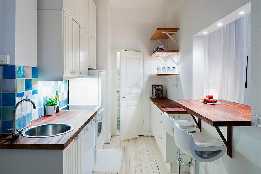 В многоквартирных домах современной постройки действуют уже новые стандарты кухонных помещений, поэтому у их жильцов редко возникают проблемы с обустройством.-2